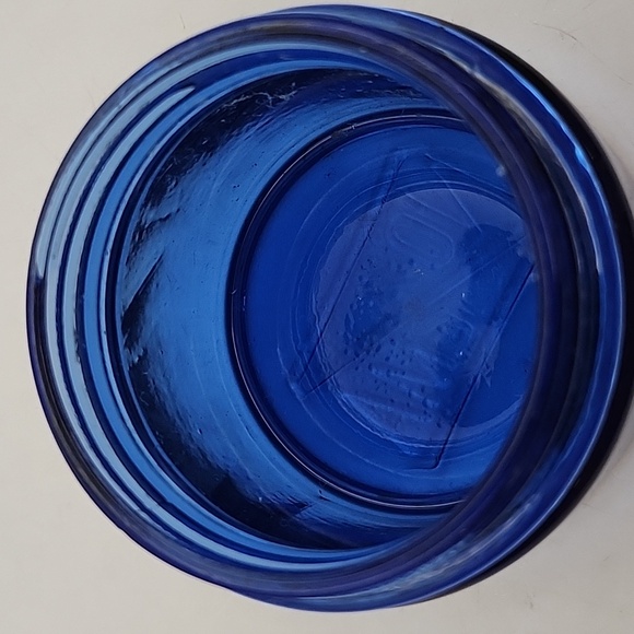 Vintage Noxema Cobalt Blue Glass Jar 4 oz - Picture 8 of 9